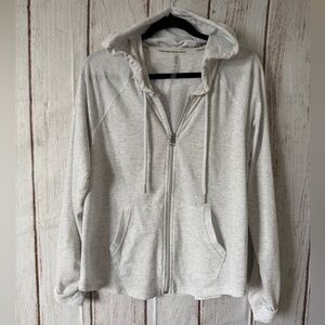 Calvin Klein Performance Women's Breathe Full Zip Knit Hoodie Light Heather Grey